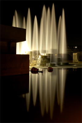 Fountain, with reflection