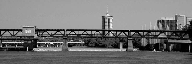 Pedestrian Bridge with Fountain