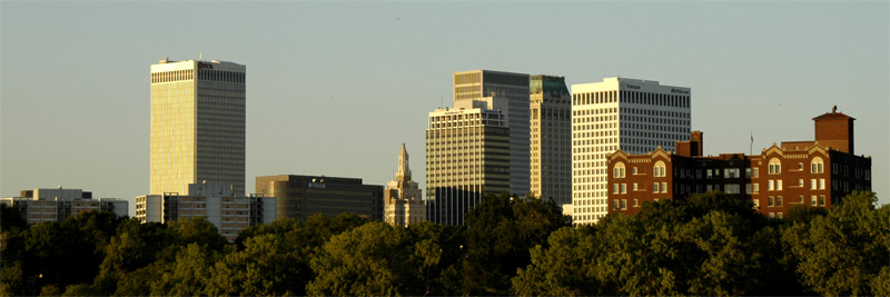 Downtown skyline, west of the river