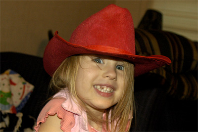 Cowgirl with a dirty face