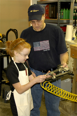 Rebekah demonstrated why air-powered staplers have safeties