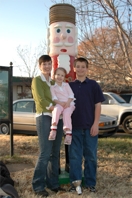 Susan, Serene, Davis & Serene's Santa Socks