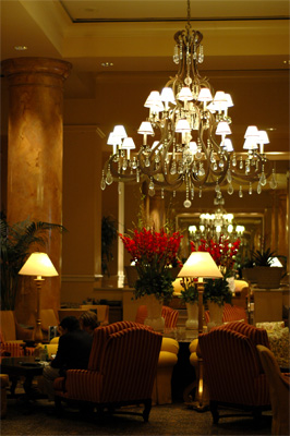 The lobby of the Fairmont