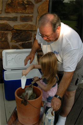 Serene helps Uncle Sam make Homemade Ice Cream