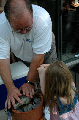 Serene helps Uncle Sam make Homemade Ice Cream