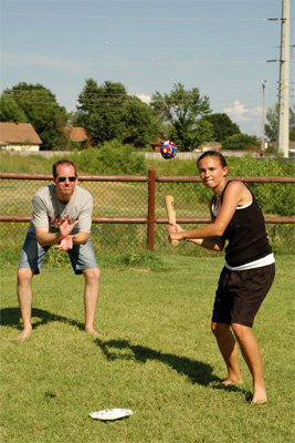 Heather at bat