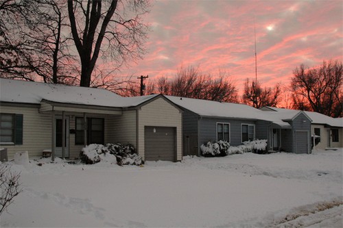 Sunset over Snow