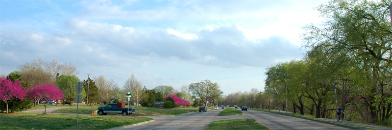 Riverside in Spring at Sundown