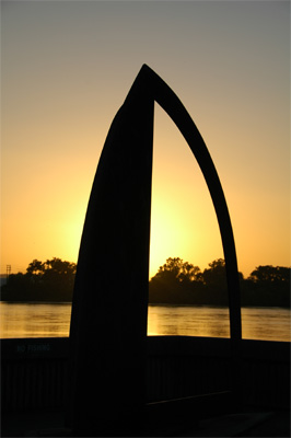 Anchor sunset