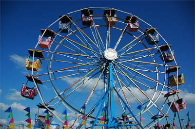 Swinging out on the Ferris Wheel